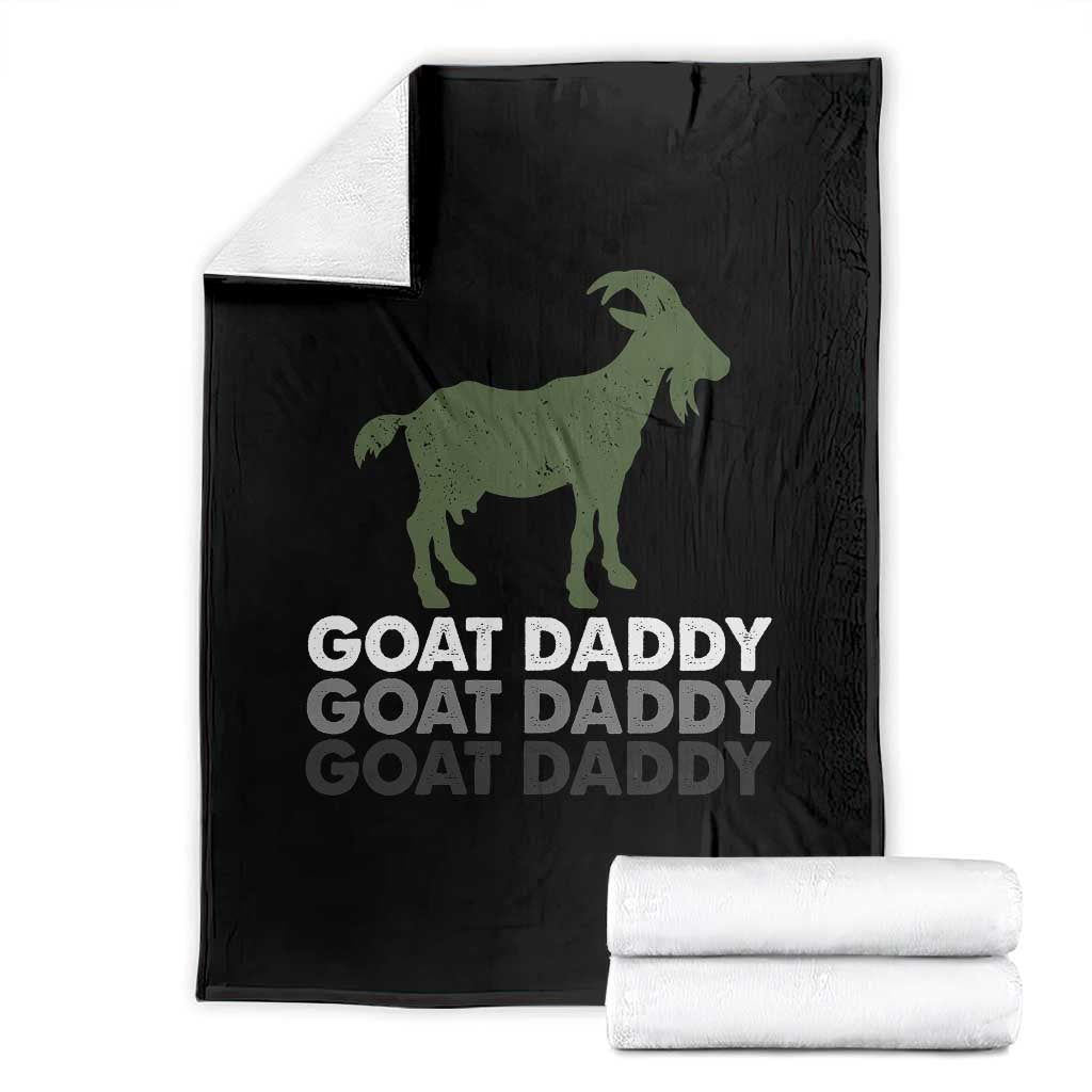 Funny Dad Throw Blanket Funny Goat Daddy Fathers Day Presents For Goat Lovers TS10 Black Print Your Wear