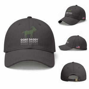 Funny Dad Baseball Cap Funny Goat Daddy Fathers Day Presents For Goat Lovers TS10 Baseball Cap Universal Fit Dark Gray Print Your Wear