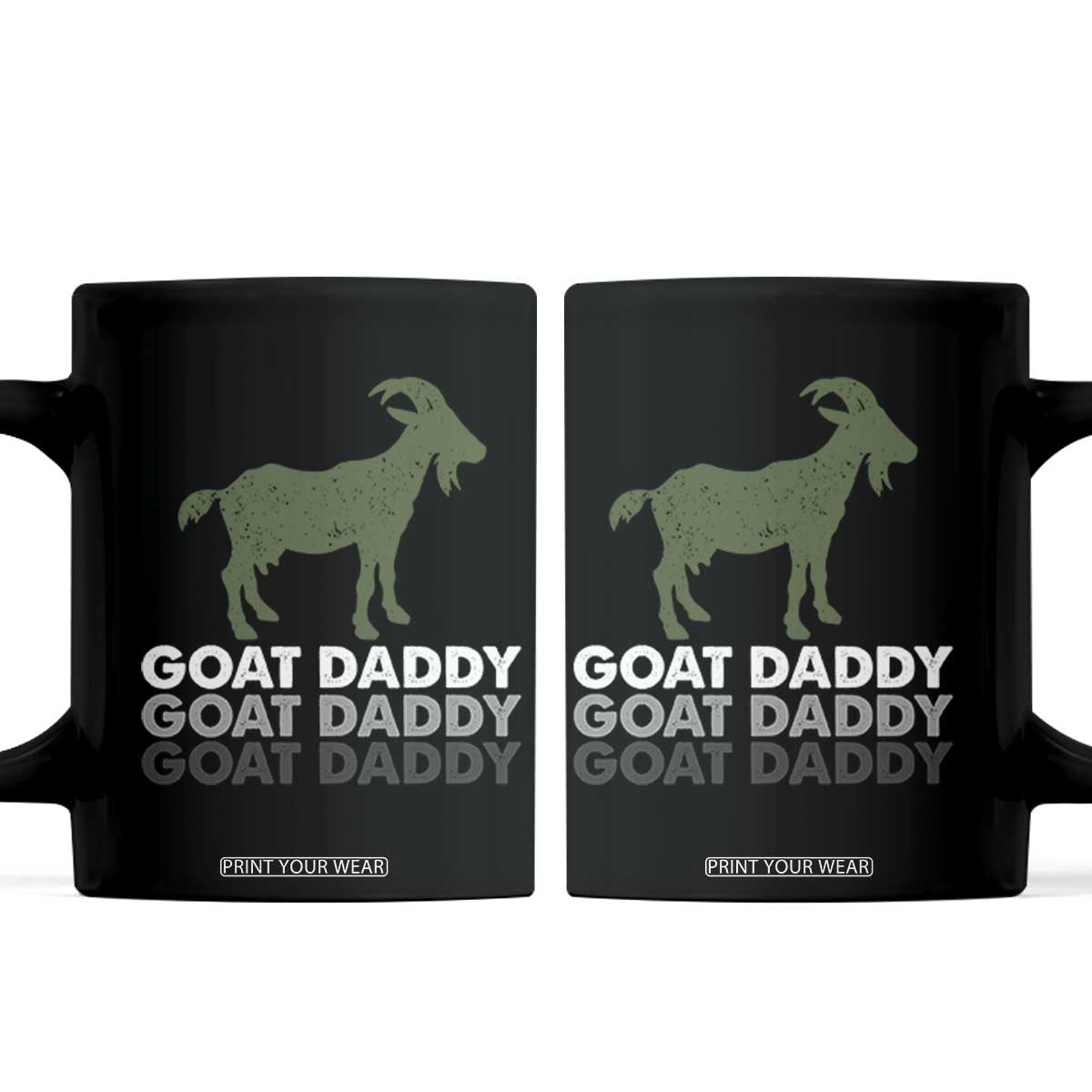 Funny Dad Coffee Mug Funny Goat Daddy Fathers Day Presents For Goat Lovers TS10 Black Print Your Wear