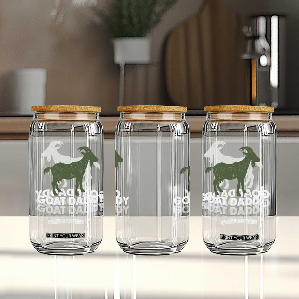Funny Dad Glass Can Funny Goat Daddy Fathers Day Presents For Goat Lovers TS10 Print Your Wear