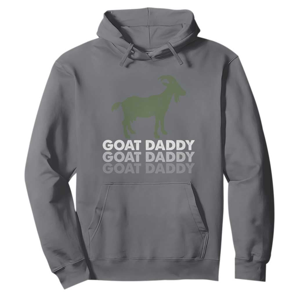 Funny Dad Hoodie Funny Goat Daddy Fathers Day Presents For Goat Lovers TS10 Charcoal Print Your Wear