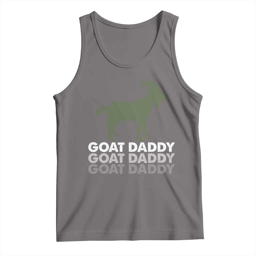 Funny Dad Tank Top Funny Goat Daddy Fathers Day Presents For Goat Lovers TS10 Deep Heather Print Your Wear