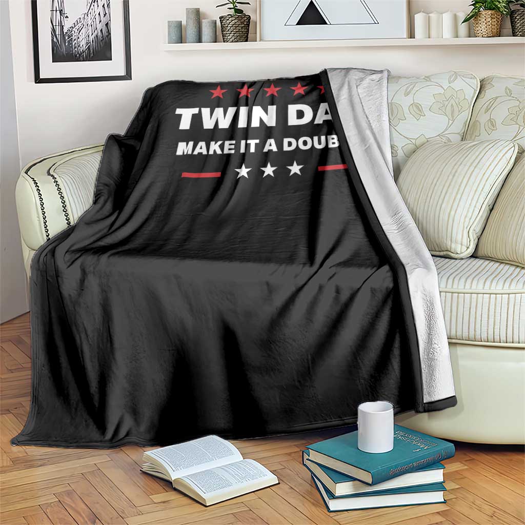 Retro Twin Dad Throw Blanket Make It A Double Fathers Day TS10 Print Your Wear