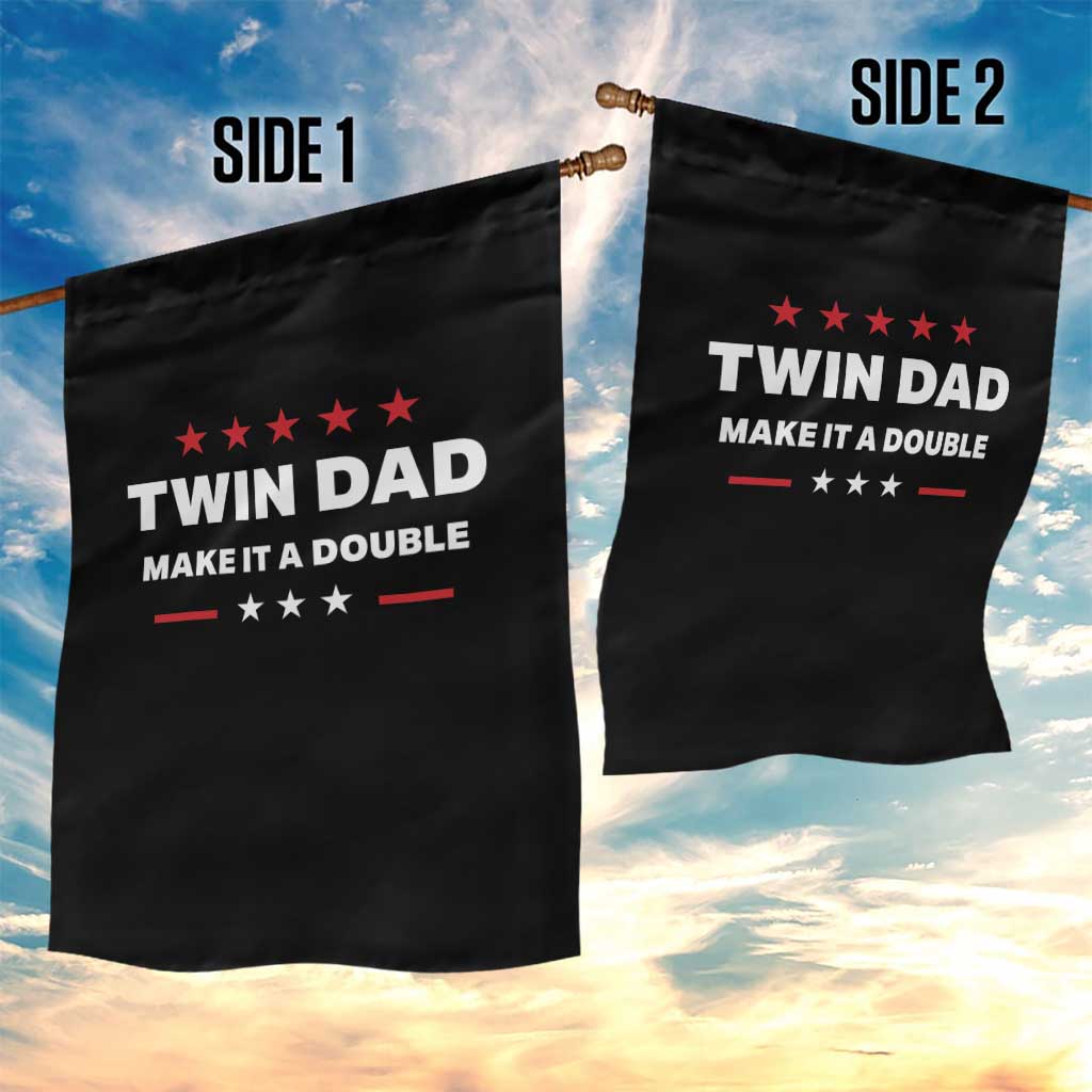 Retro Twin Dad Garden Flag Make It A Double Fathers Day TS10 Print Your Wear
