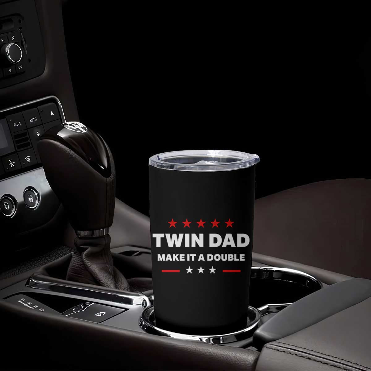 Retro Twin Dad Tumbler Cup Make It A Double Fathers Day TS10 Print Your Wear