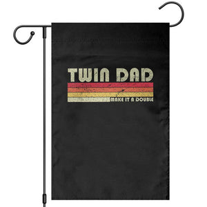 Retro Twin Dad Garden Flag Make It A Double Vintage Cool 70s 80s Style Sunset TS10 Black Print Your Wear