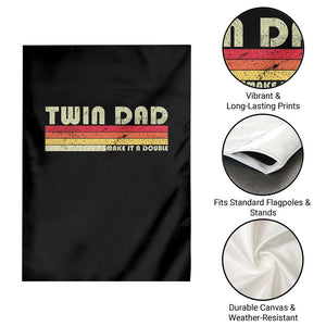 Retro Twin Dad Garden Flag Make It A Double Vintage Cool 70s 80s Style Sunset TS10 Print Your Wear