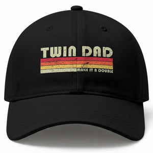 Retro Twin Dad Baseball Cap Make It A Double Vintage Cool 70s 80s Style Sunset TS10 Print Your Wear