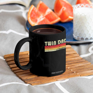 Retro Twin Dad Coffee Mug Make It A Double Vintage Cool 70s 80s Style Sunset TS10 Print Your Wear