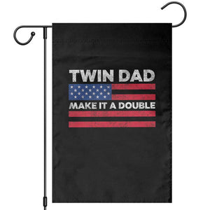 Retro Twin Dad Garden Flag Make It A Double US Flag Fathers Day TS10 Black Print Your Wear