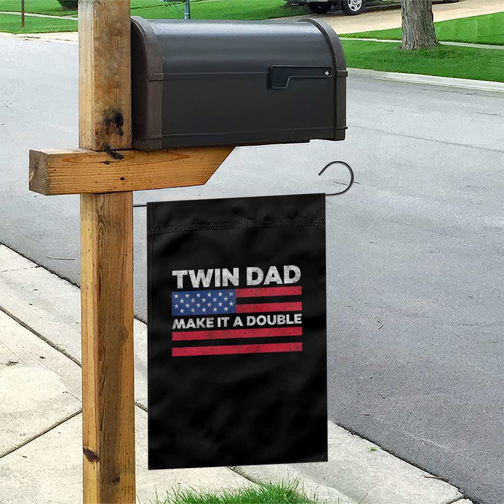 Retro Twin Dad Garden Flag Make It A Double US Flag Fathers Day TS10 Print Your Wear