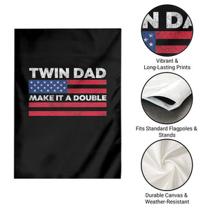 Retro Twin Dad Garden Flag Make It A Double US Flag Fathers Day TS10 Print Your Wear