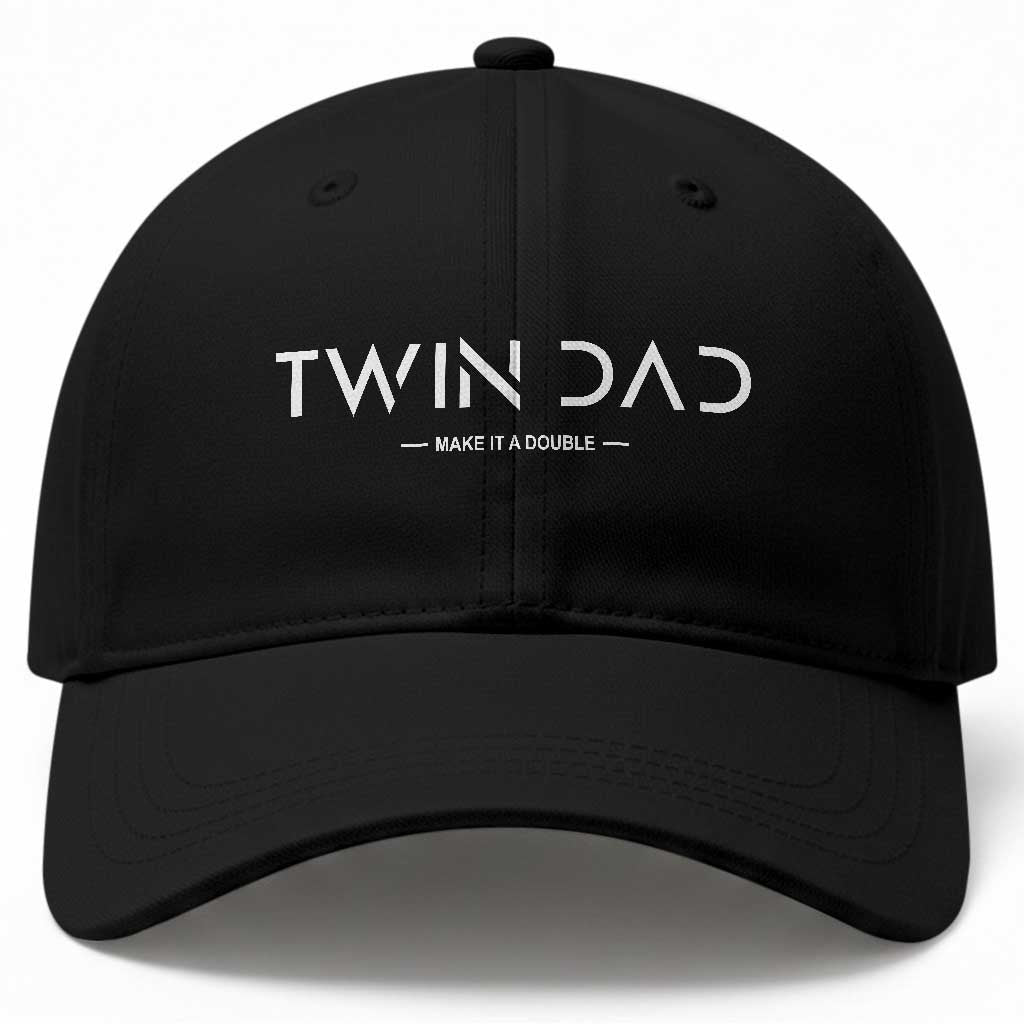 Retro Twin Dad Baseball Cap Subtle Make It A Double Minimal Fathers Day TS10 Print Your Wear