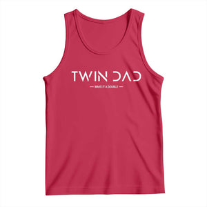 Retro Twin Dad Tank Top Subtle Make It A Double Minimal Fathers Day TS10 Red Print Your Wear