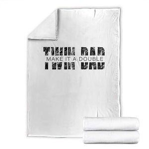 Retro Twin Dad Throw Blanket Subtle Make It A Double Fathers Day TS10 White Print Your Wear