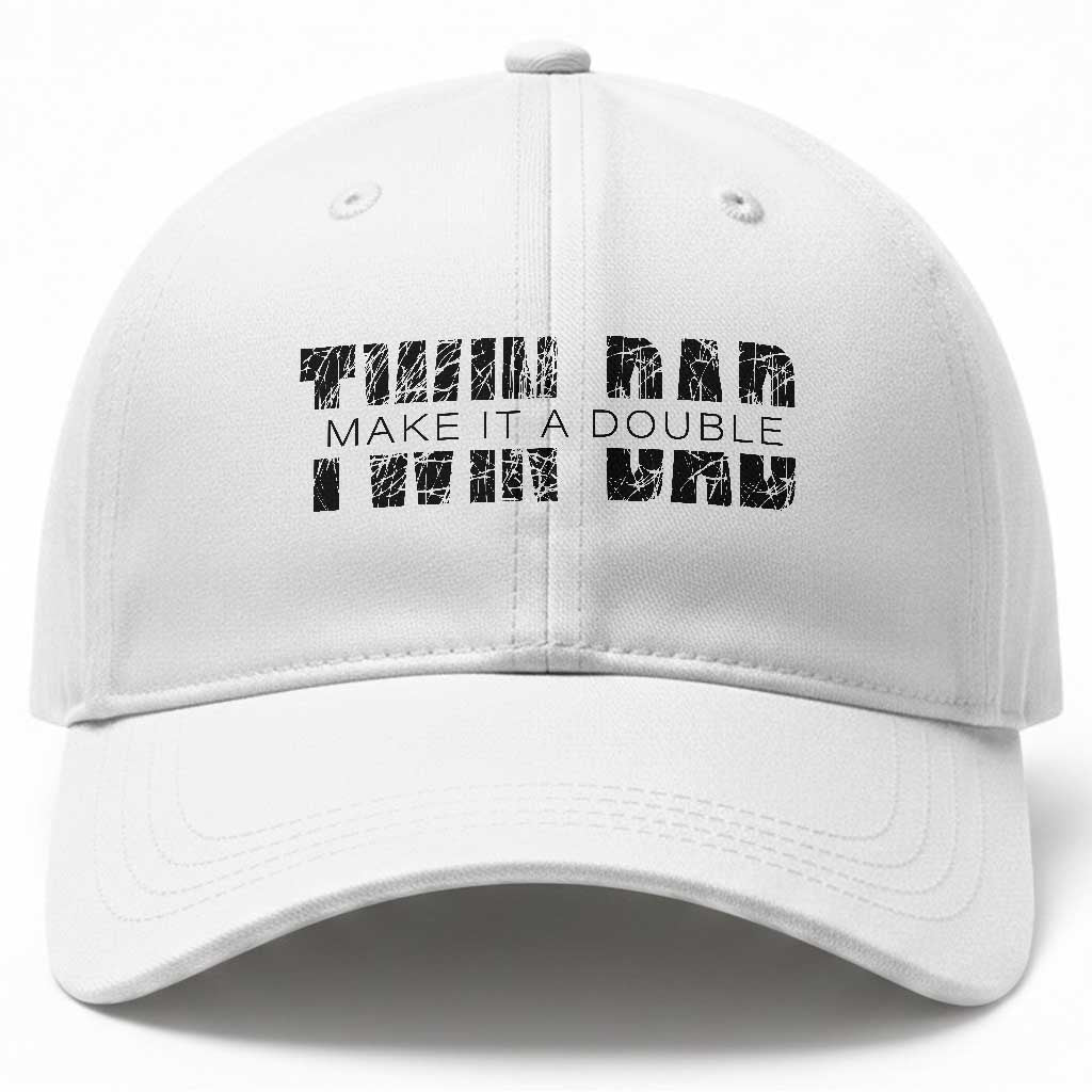 Retro Twin Dad Baseball Cap Subtle Make It A Double Fathers Day TS10 Print Your Wear