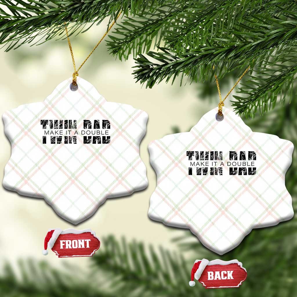 Retro Twin Dad Ceramic Ornament Subtle Make It A Double Fathers Day TS10 Print Your Wear