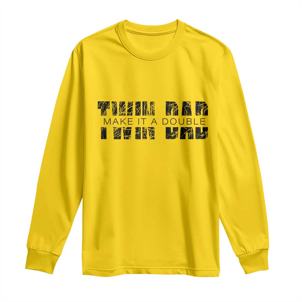 Retro Twin Dad Long Sleeve Shirt Subtle Make It A Double Fathers Day TS10 Daisy Print Your Wear
