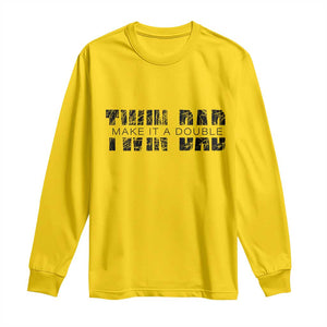 Retro Twin Dad Long Sleeve Shirt Subtle Make It A Double Fathers Day TS10 Daisy Print Your Wear