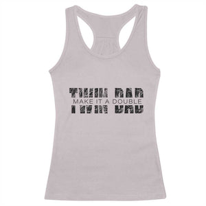 Retro Twin Dad Racerback Tank Top Subtle Make It A Double Fathers Day TS10 Ice Gray Print Your Wear