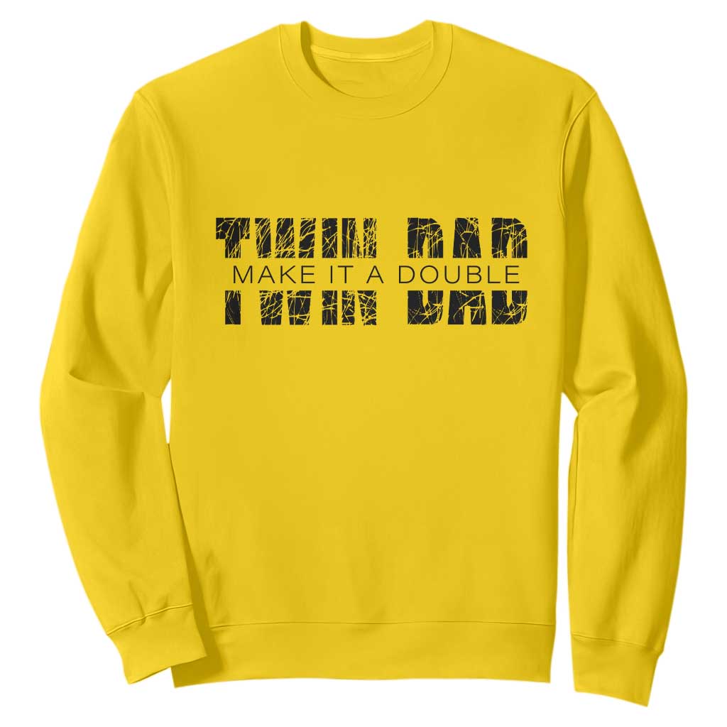 Retro Twin Dad Sweatshirt Subtle Make It A Double Fathers Day TS10 Daisy Print Your Wear
