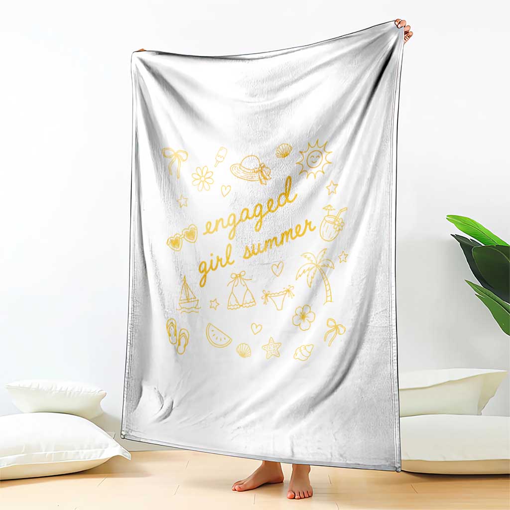 Engaged Girl Summer Throw Blanket Bride To Be Engagement TS10 Print Your Wear