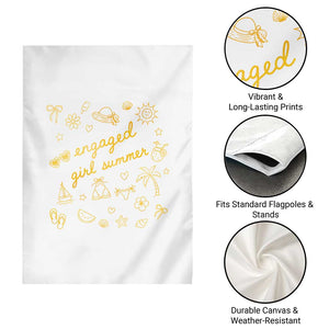Engaged Girl Summer Garden Flag Bride To Be Engagement TS10 Print Your Wear