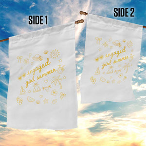 Engaged Girl Summer Garden Flag Bride To Be Engagement TS10 Print Your Wear