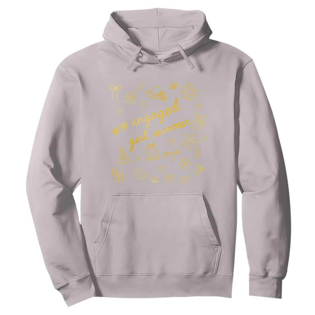 Engaged Girl Summer Hoodie Bride To Be Engagement TS10 Ice Gray Print Your Wear