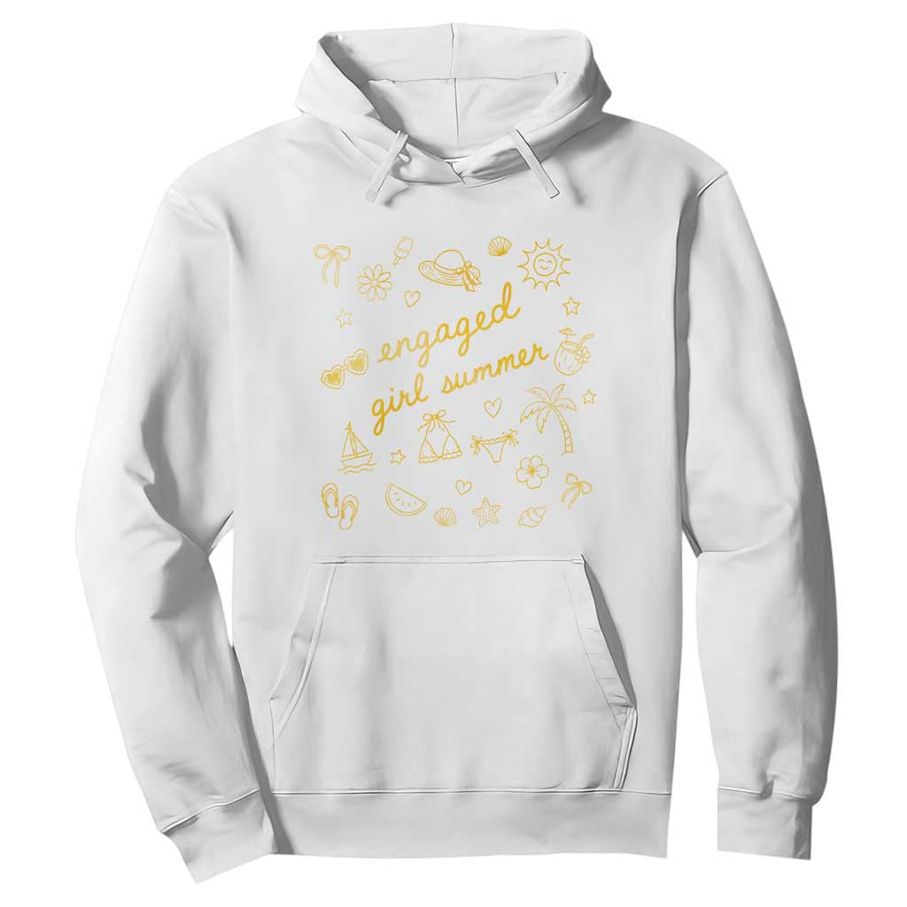 Engaged Girl Summer Hoodie Bride To Be Engagement TS10 White Print Your Wear