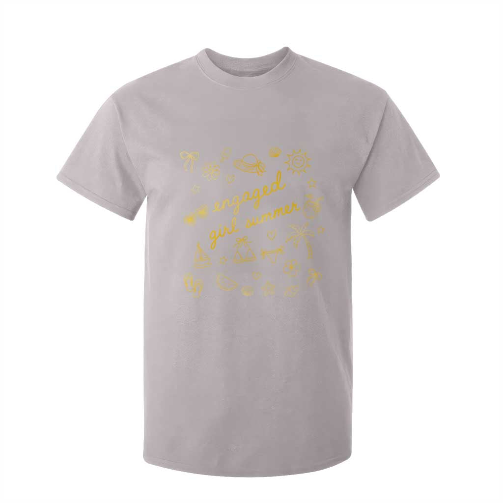 Engaged Girl Summer T Shirt For Kid Bride To Be Engagement TS10 Ice Gray Print Your Wear