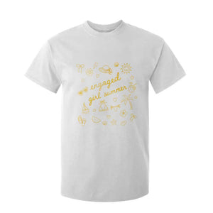 Engaged Girl Summer T Shirt For Kid Bride To Be Engagement TS10 White Print Your Wear