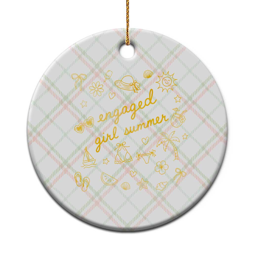 Engaged Girl Summer Ceramic Ornament Bride To Be Engagement TS10 1pc Christmas Plaid Print Your Wear