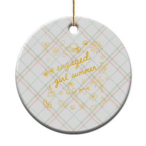 Engaged Girl Summer Ceramic Ornament Bride To Be Engagement TS10 1pc Christmas Plaid Print Your Wear