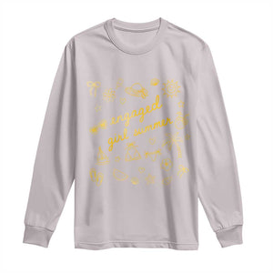 Engaged Girl Summer Long Sleeve Shirt Bride To Be Engagement TS10 Ice Gray Print Your Wear