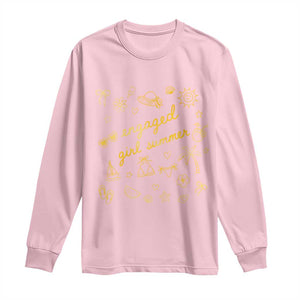 Engaged Girl Summer Long Sleeve Shirt Bride To Be Engagement TS10 Light Pink Print Your Wear