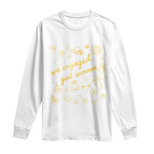 Engaged Girl Summer Long Sleeve Shirt Bride To Be Engagement TS10 White Print Your Wear