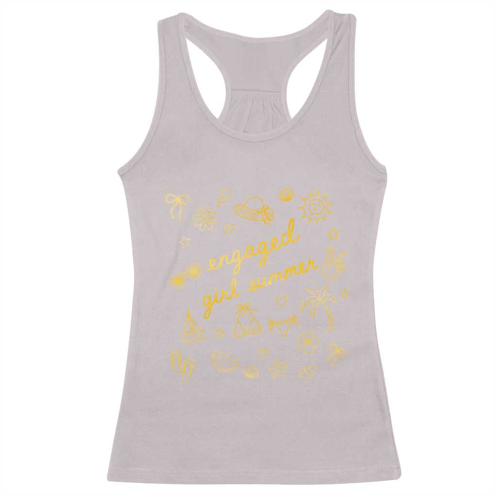 Engaged Girl Summer Racerback Tank Top Bride To Be Engagement TS10 Ice Gray Print Your Wear