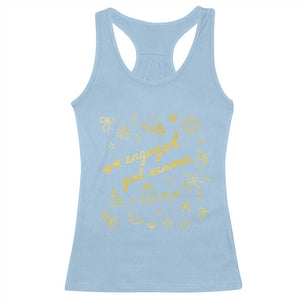 Engaged Girl Summer Racerback Tank Top Bride To Be Engagement TS10 Light Blue Print Your Wear