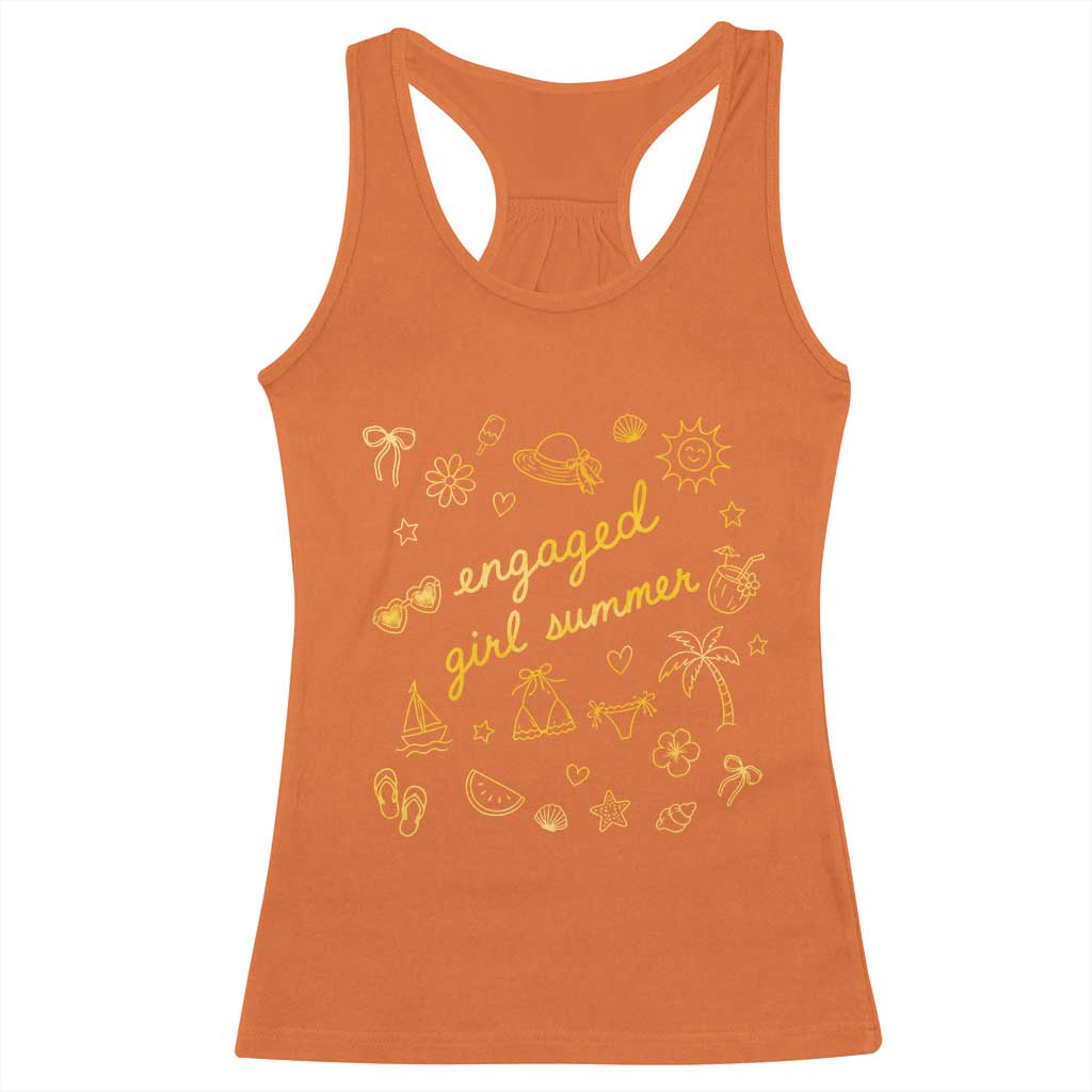 Engaged Girl Summer Racerback Tank Top Bride To Be Engagement TS10 Orange Print Your Wear