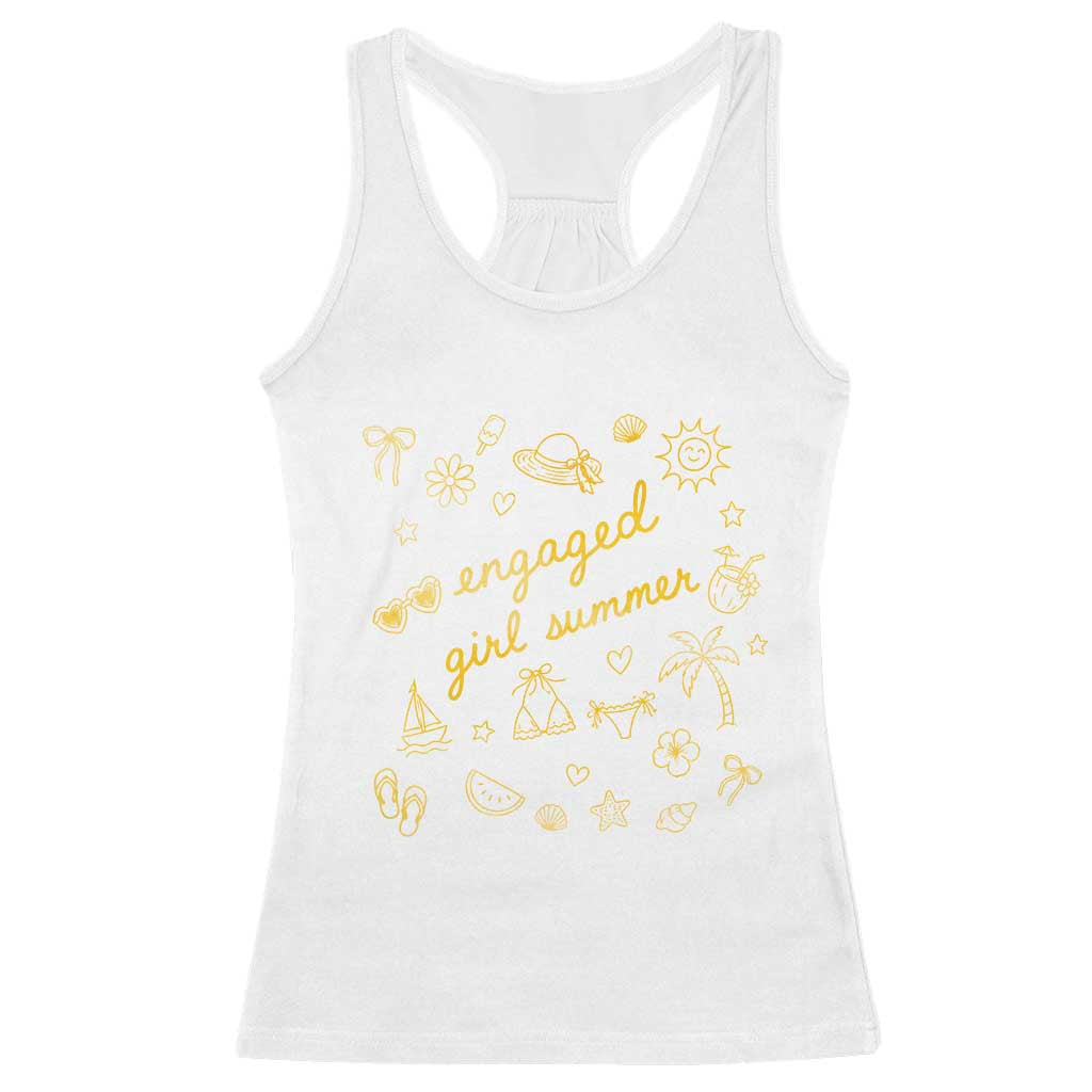 Engaged Girl Summer Racerback Tank Top Bride To Be Engagement TS10 White Print Your Wear