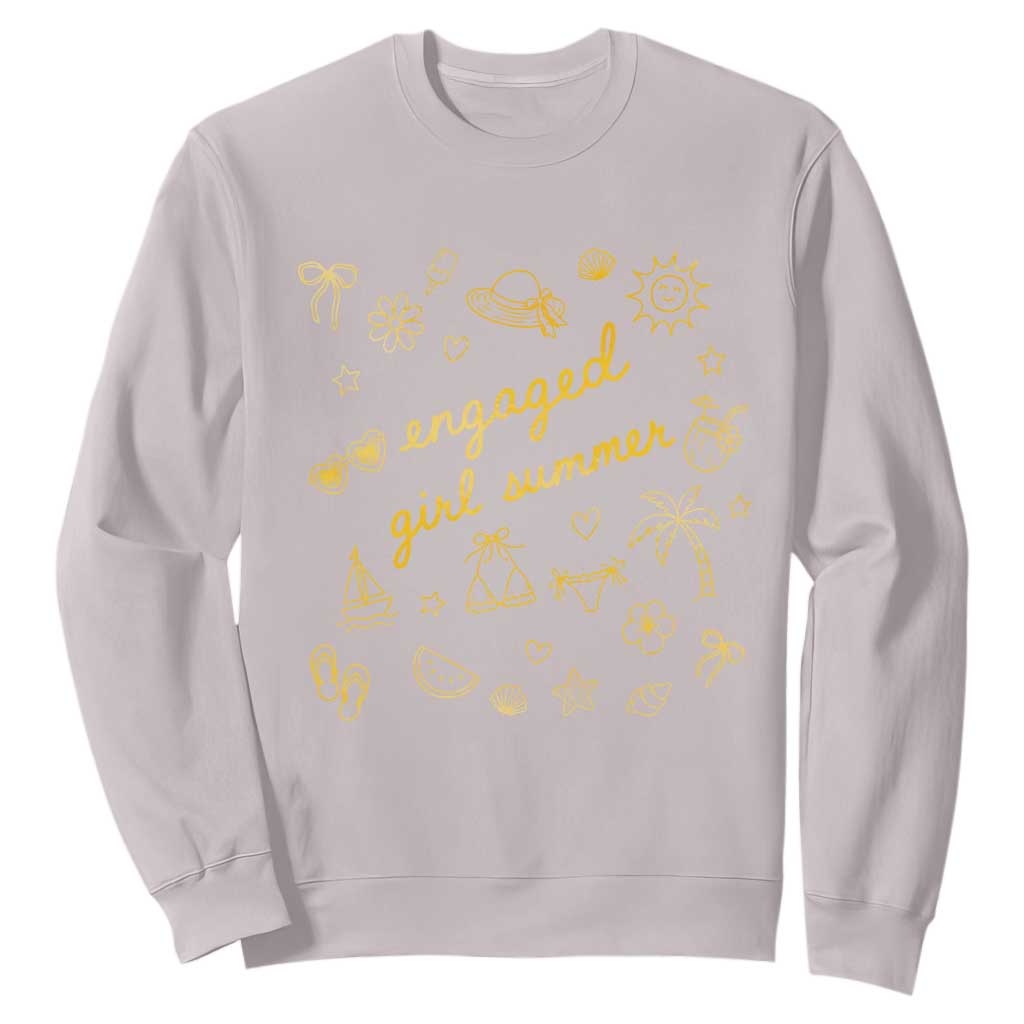 Engaged Girl Summer Sweatshirt Bride To Be Engagement TS10 Ice Gray Print Your Wear