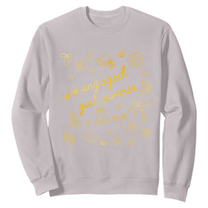 Engaged Girl Summer Sweatshirt Bride To Be Engagement TS10 Ice Gray Print Your Wear