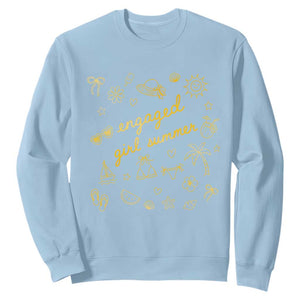 Engaged Girl Summer Sweatshirt Bride To Be Engagement TS10 Light Blue Print Your Wear