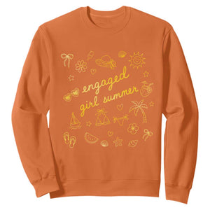 Engaged Girl Summer Sweatshirt Bride To Be Engagement TS10 Orange Print Your Wear
