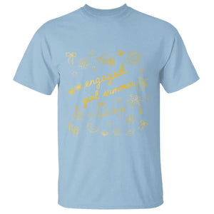 Engaged Girl Summer T Shirt Bride To Be Engagement TS10 Light Blue Print Your Wear