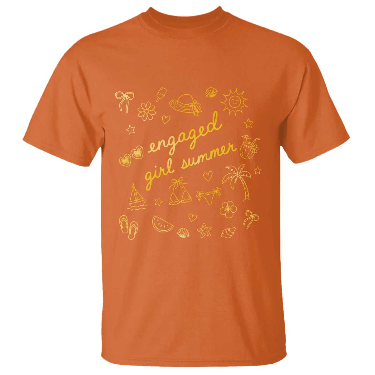 Engaged Girl Summer T Shirt Bride To Be Engagement TS10 Orange Print Your Wear