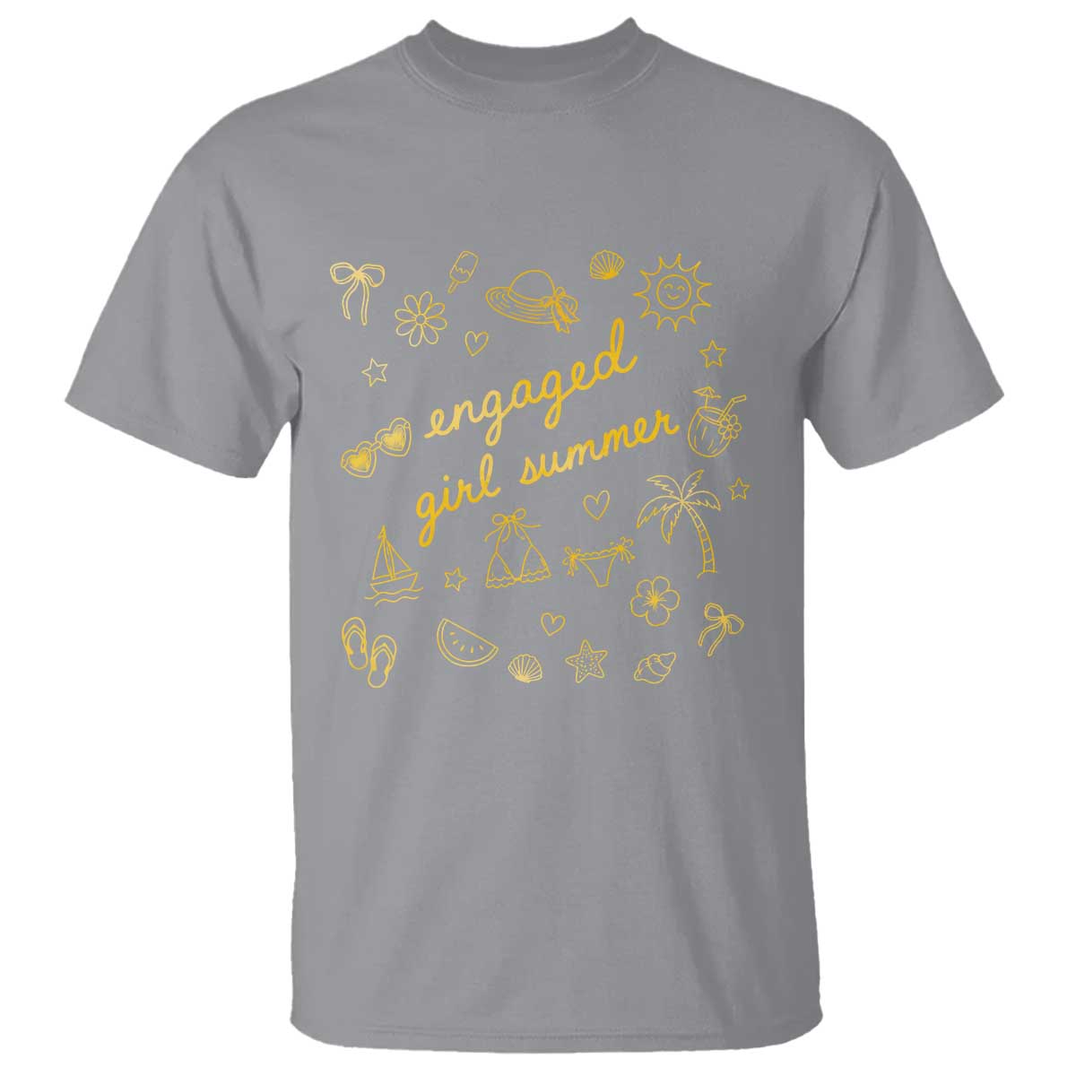 Engaged Girl Summer T Shirt Bride To Be Engagement TS10 Sport Gray Print Your Wear