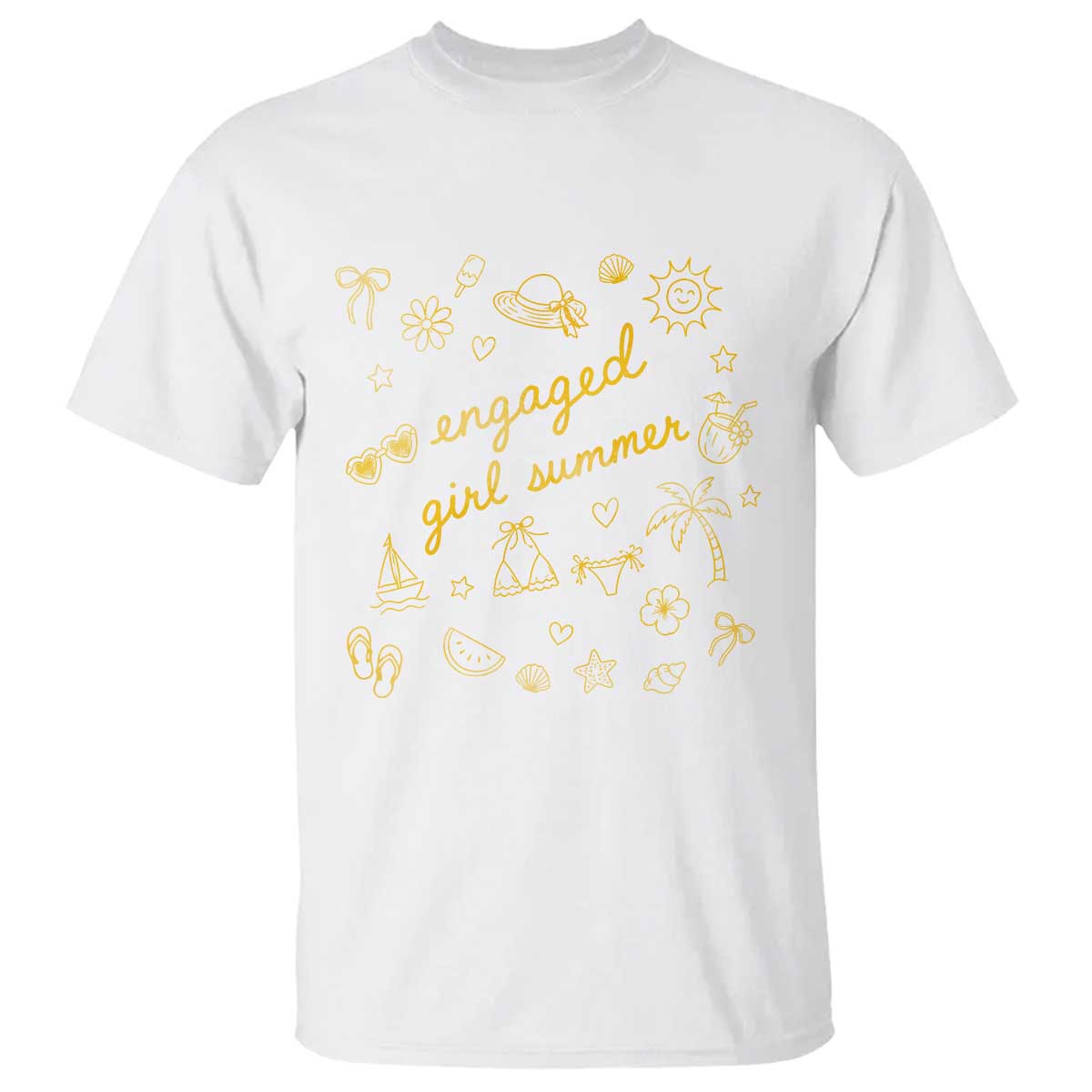 Engaged Girl Summer T Shirt Bride To Be Engagement TS10 White Print Your Wear