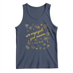 Engaged Girl Summer Tank Top Bride To Be Engagement TS10 Navy Print Your Wear